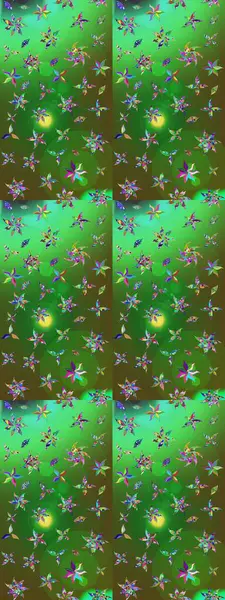 Raster düz çiçek çizim deseni. Renkli çiçekler. Tasarım hediye paketi, tebrik kartları, posterler ve afiş tasarımı.