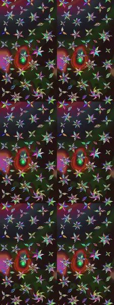 Klasik çiçek tasarımı elementleri. Kıvırcık çiçekler renkte şekillenir. Raster illüstrasyonu.