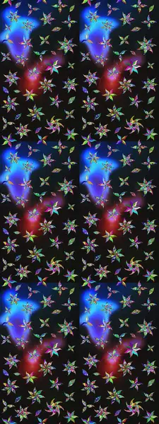 Raster düz çiçek çizim deseni. Hediye ambalaj kağıdı, tebrik kartları, posterler ve pankart tasarımı. Renkli çiçekler.