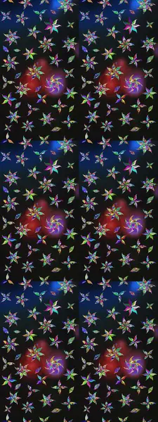 Raster illüstrasyonundaki çiçek desenli çizim. Suluboya tarzında renkler üzerine çiçekler.