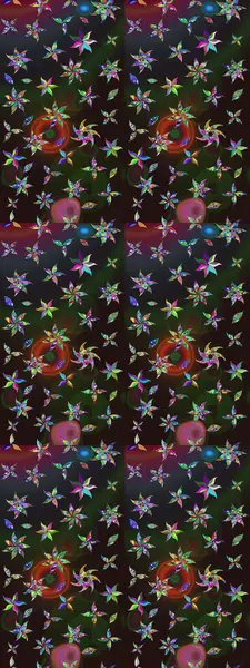 Suluboya çiçekli çiçek deseni. Renkli tekstil tarzında. Raster illüstrasyonu.