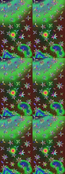 Suluboya çizimi. Çiçekli eskiz deseni. Yeşil ve kahverengi renkli çiçekler. El çizimi.