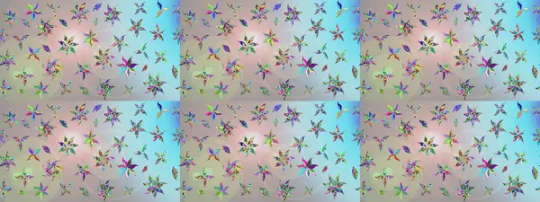 Eski usul küçük çiçekli şirin bir eskiz deseni. Raster illüstrasyonu. Moda arka planında parlak buketler. Kumaş, duvar kâğıdı ve kağıda yazdırmak için gelişen arkaplan.