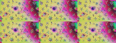 Küçük çiçekte hoş bir çiçek deseni var. Tarafsız ve parlak çiçekli yeşil renkler üzerine soyut çizim deseni. Çiçek elementli zarif raster dokusu..