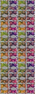 Raster illüstrasyonunda kusursuz çiçek deseni. Tarafsız renklerde çiçekler.