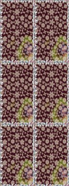 Kahverengi renkli çiçeklerle kusursuz çiçek deseni. Suluboya tarzında kahverengi renkte çiçekler.