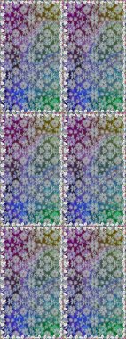 Motley illüstrasyonu. Küçük çiçekte güzel bir desen. Çiçekli bahar çiçekleri. Küçük renkli çiçekler. Moda baskıları için zarif bir şablon.