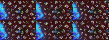 Kahverengi ve mavi renkli çiçekler. Raster illüstrasyonu. Çiçek desenli eskiz, vuruşlar, sıçramalar, yaz çiçekleri..