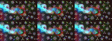 Sınır Kızılderili çiçekli paisley patten. Taslak süsleme izi. Etnik Mandala havlusu. Raster Henna tarzı. Tebrik kartı arkaplanı, boyama kitabı, arkaplan, tekstil için kullanılabilir.