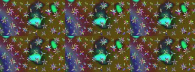 Küçük çiçekteki sevimli çiçek deseni. Renkli çiçekler. Raster illüstrasyonu.