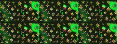 Raster Illustrasyon 'daki Çiçek Deseni' nin son moda çizimi. Renkli çiçekler. Renkli Yaz Temalı eskiz kalıbı. Düz Çiçek Elementleri Tasarımı.