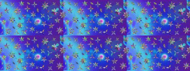 Çiçek arkaplan. - Mavi ve mor çiçekler. Çiçek kolajı. Çiçek kompozisyonu. Doğa. Raster deseni. Küçük çiçekte güzel desen var..