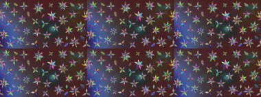 Nazikçe, güzel çiçek arkaplanı. Kahverengi ve mor renkli çiçekler. Raster çiçek desenli ve çiçekli..