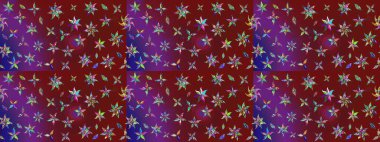 Çiçekli çizim şekli. Renkli Bahar Teması eskiz kalıbı. Düz Çiçek Elementleri Tasarımı. Kırmızı ve mor renkte çiçekler.