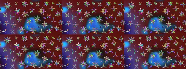 Güzel kumaş deseni. Düz Çiçek Elementleri Tasarımı. Renkli Bahar Teması eskiz kalıbı. Asya tekstil tarzında. Çiçek desenli çizim. Raster illüstrasyonu.