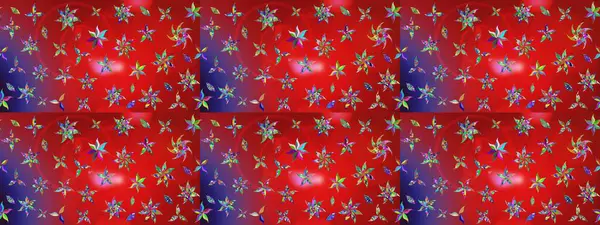 Raster illüstrasyonu. Küçük çiçekli şirin bir desen. Çiçek ve yapraklı çiçek deseni.