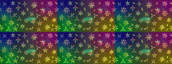 Yeşil ve kahverengi renkli güzel tekstil. Raster illüstrasyonu. Suluboya çiçekli çiçek deseni.