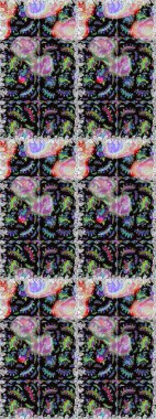 Küçük çiçekte güzel bir çiçek deseni var. Raster deseni. Çiçekli, suluboya desenli kusursuz çiçek deseni.