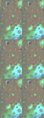 Raster illüstrasyonundaki çiçek desenli çizim. Bej ve gri renkli çiçekler. Renkli Bahar Teması eskiz kalıbı. Düz Çiçek Elementleri Tasarımı.