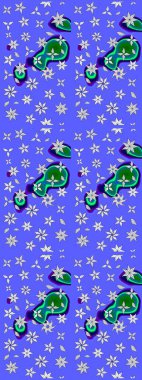 Çiçek tasarımı için inanılmaz bir kolaj cenneti tarzı. Çiçekli zambakların eskiz geçmişi. Parlak çiçekli kolaj çiçekleri mavi ve nötr.