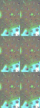 Çiçek deseni. Raster güzel kumaş deseni çiziyor. Renkli Bahar Teması eskiz kalıbı. Düz Çiçek Elementleri Tasarımı.