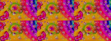 Küçük çiçekte güzel bir desen. Çiçekli yaz çiçekleri. Küçük renkli çiçekler. Motley illüstrasyonu. Moda baskıları için zarif bir şablon. Çizim.