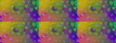 Raster illüstrasyonu. Yumuşak, yeşil ve kahverengi renklerde bahar çiçekleri. Raster çiçek desenli ve çiçekli..