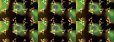 Raster çiçek desenleri çiziyor. Vadinin çiçekleri siyah, yeşil ve kahverengi renklerde.