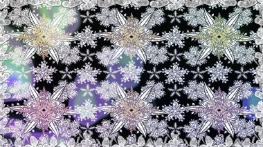 Raster illüstrasyonu. Çiçek deseni. Düz Çiçek Elementleri Tasarımı. Renkli Bahar Temalı Kusursuz Arkaplan. Kusursuz Chichi kumaş deseni..