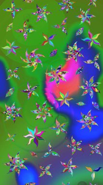 Egzotik çiçekler, renkler üzerine parlak botanik klasik doğa. Raster illüstrasyonu. Klasik tropikal doğal elementlerin suluboya seti.