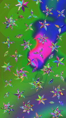 Sketch Colour Spring Theme eskiz kalıbı. Sevimli çiçek raster deseni. Renkli çiçekler. Düz Çiçek Elementleri Tasarımı.