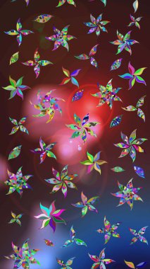 Eskiz geçmişi. Tomurcukları çiçek olan sevimli bir çiçek deseni. Raster illüstrasyonu. Raster. Eski usul. Kumaş, tekstil ve duvar kağıdı baskısı için..