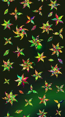 Raster illüstrasyonu. Bahar çiçekleriyle güzel bir çiçek deseni çizmişsin. Güzel kumaş deseni.