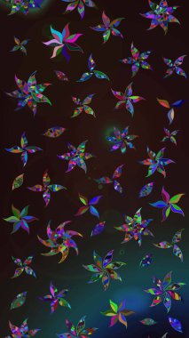 Üzerinde gelincikler ve vadi zambakları olan renkli çiçek desenli nakış deseni. Tekstil tasarımı için gri ve kahverengi renkli geleneksel halk çiçekleri..