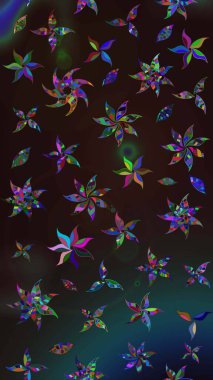 Küçük bir çiçekte eskiz deseni. Raster illüstrasyonu. Güzel kumaş deseni. Güzel çiçek arkaplanı..