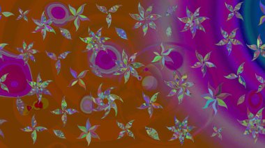 Elle çizilmiş sonbahar çiçeği deseni. Renkli kahverengi ve mor çizim deseni. Kahverengi ve mor renkli çiçekler. Doodle tarzı. Tekstil ve kapak tasarımı için mükemmel.