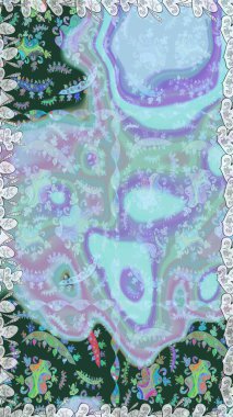 Mavi ve nötr renklerde çiçekler. Renkli Bahar Temalı Kusursuz Arkaplan. Düz Çiçek Elementleri Tasarımı. Güzel çiçek deseni..