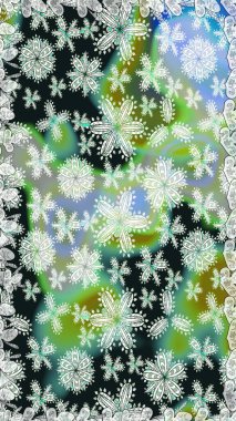 Raster Floral Illustration, Asyalı tekstil. Gri ve nötr renklerde etnik çiçeklerle kusursuz bir desen..