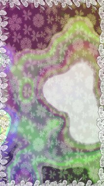 Çiçek ve yapraklı karalama şeklinde Raster çiçek deseni. Raster illüstrasyonu. Tarafsız ve gri renklerde bahar çiçekleri.