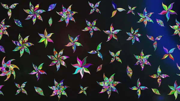 Çiçekli bahar çiçekleri. Küçük çiçekte güzel bir desen. Küçük renkli çiçekler. Robot resim. Moda baskıları için zarif bir şablon. Motley illüstrasyonu.