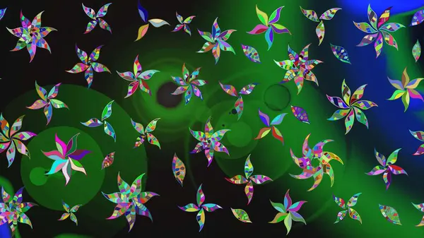 Çiçekler yeşile ve griye. Suluboya, elle çizilmiş. Raster hisseleri. Taslak arkaplan deseni.