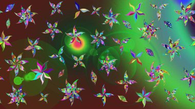 Moda baskıları için zarif bir şablon. Küçük çiçekte güzel bir desen. Küçük renkli çiçekler. Robot resim. Çiçekli yaz çiçekleri. Motley illüstrasyonu.