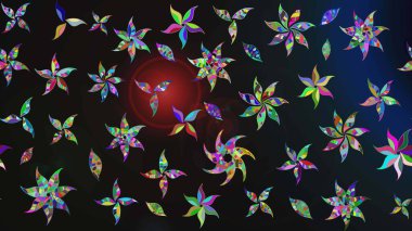 Moda baskısı. Dekorasyon ve tasarım için güzel bir desen. Suluboya çizim kalıbı. Raster illüstrasyonu. Eski model. Çiçeğin suluboya çizimlerinin zarif deseni.