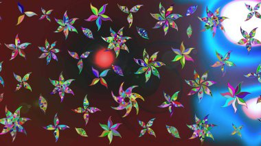 Raster Hip kumaş deseni. Eskiz Vintage Çiçek Deseni.