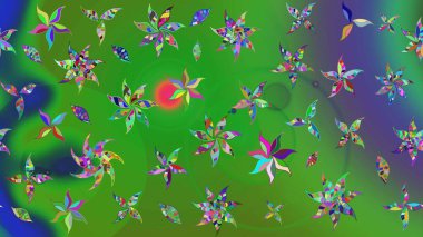 Tekrar eden çiçek arkaplanı, zarif çiçek duvar kağıdı. Renkler üzerine çiçek desenli eskiz, el yapımı papatyalar, papatyalar..