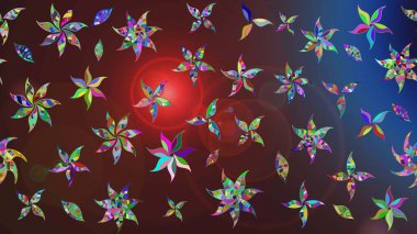 Güzel karalamalı çiçek desenli çizim. Raster illüstrasyonu. Küçük çiçekteki sevimli çiçek deseni. Güzel kumaş deseni.