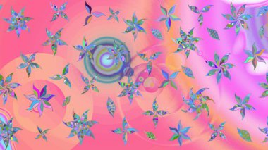 Raster güzel bir çiçek deseni çizmiş. Nazik romantik baskı. Bahar mevsimi. Tatil havası..