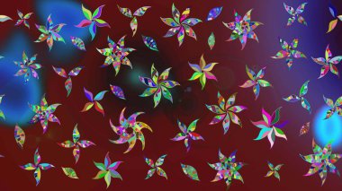 Vadinin kırmızı ve kahverengi renkli çiçekleri. Raster - stok. Eskiz arkaplan modeli. Suluboya, elle çizilmiş.