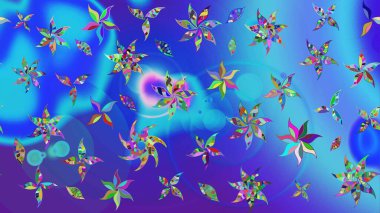 Çiçek deseni. Raster illüstrasyonu. Flower eskiz arka planı. Şatafatlı bahar bahçesi dokusu.