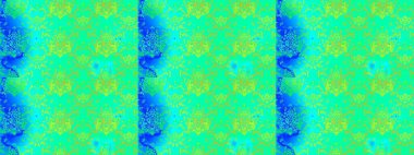 Küçük çiçekteki sevimli çiçek deseni. Yeşil, mavi ve sarı renkte çiçekler.